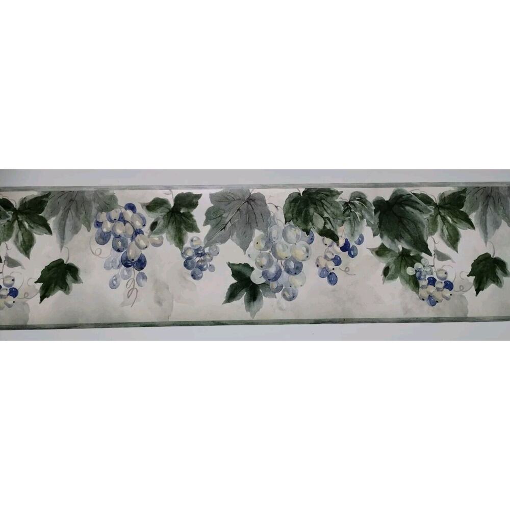 York Pre-pasted Decorative Wall Border - Grapes Green Purple - 5 yds